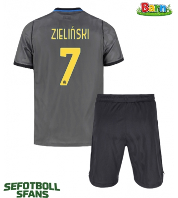 Inter Milan Piotr Zielinski #7 Tredjeställ Barn 2026-27 Kortärmad (+ Korta byxor)